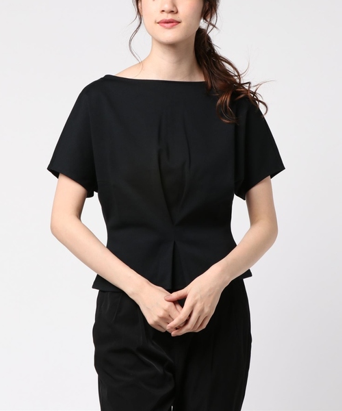 Tiara（ティアラ）の「ポンチ前後2wayウエストタックトップス（Tシャツ/カットソー・レディース・アイボリー/ブラック/ヘザーグレー・FREE）」の7枚目の写真