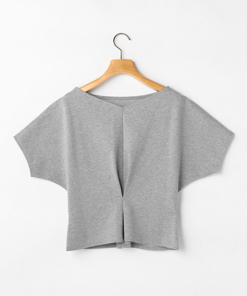 Tiara（ティアラ）の「ポンチ前後2wayウエストタックトップス（Tシャツ/カットソー・レディース・アイボリー/ブラック/ヘザーグレー・FREE）」の4枚目の写真