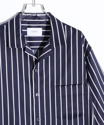 STUDIOUS 長袖ストライプシャツ　ネイビー STUDIOUS（ステュディオス）の「【STUDIOUS】ストライプビッグ