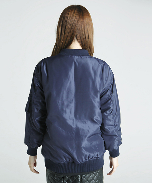 WEGO（ウィゴー）の「WEGO/BIG　MA-1（ブルゾン・レディース・ブラック/ネイビー・FREE）」の13枚目の写真