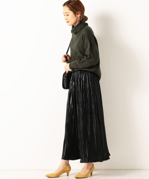 archives（アルシーヴ）の「グリッタープリーツスカート（スカート・レディース・ブラック/グレー/モカ・MEDIUM）」の2枚目の写真