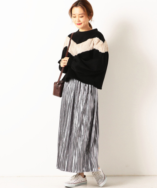 archives（アルシーヴ）の「グリッタープリーツスカート（スカート・レディース・ブラック/グレー/モカ・MEDIUM）」の9枚目の写真