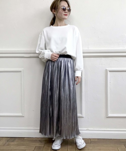 archives（アルシーヴ）の「グリッタープリーツスカート（スカート・レディース・ブラック/グレー/モカ・MEDIUM）」の12枚目の写真