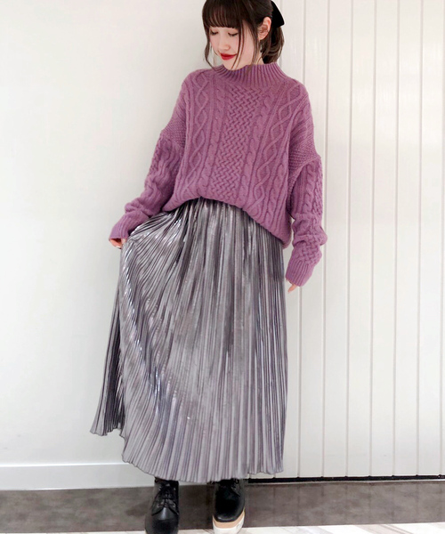 archives（アルシーヴ）の「グリッタープリーツスカート（スカート・レディース・ブラック/グレー/モカ・MEDIUM）」の13枚目の写真