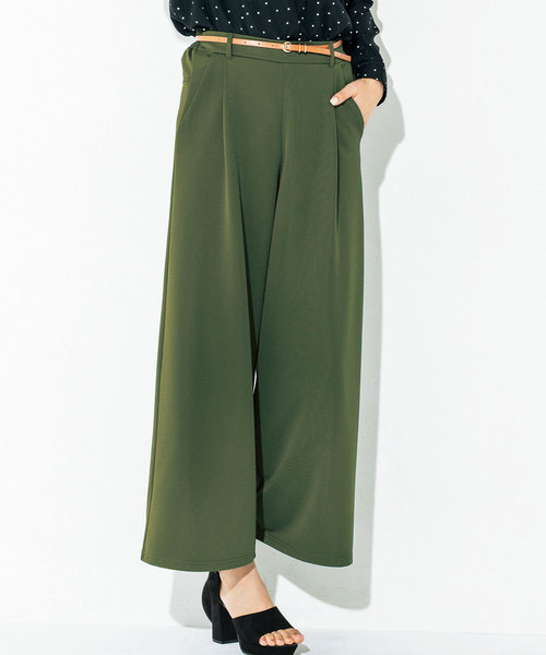 GeeRA(ジーラ)の「【7サイズ展開】上品見え!タックワイドパンツ(スラックス・レディース・ブラック/カーキ/ピンク/キャメル/グレー/ネイビー/ミント/ベージュ/ブルー・SMALL/MEDIUM/LARGE/X-LARGE/XX-LARGE/XXX-LARGE/XXXX-LARGE)」の4枚目の写真