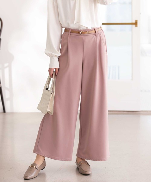 GeeRA(ジーラ)の「【7サイズ展開】上品見え!タックワイドパンツ(スラックス・レディース・ブラック/カーキ/ピンク/キャメル/グレー/ネイビー/ミント/ベージュ/ブルー・SMALL/MEDIUM/LARGE/X-LARGE/XX-LARGE/XXX-LARGE/XXXX-LARGE)」の9枚目の写真