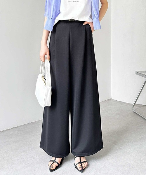 GeeRA(ジーラ)の「【7サイズ展開】上品見え!タックワイドパンツ(スラックス・レディース・ブラック/カーキ/ピンク/キャメル/グレー/ネイビー/ミント/ベージュ/ブルー・SMALL/MEDIUM/LARGE/X-LARGE/XX-LARGE/XXX-LARGE/XXXX-LARGE)」の12枚目の写真