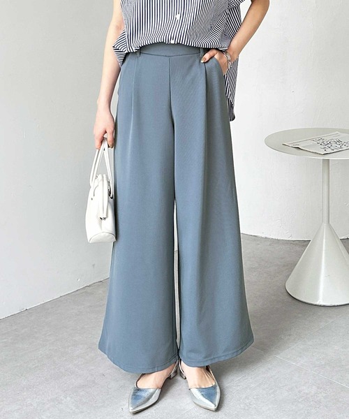 GeeRA(ジーラ)の「【7サイズ展開】上品見え!タックワイドパンツ(スラックス・レディース・ブラック/カーキ/ピンク/キャメル/グレー/ネイビー/ミント/ベージュ/ブルー・SMALL/MEDIUM/LARGE/X-LARGE/XX-LARGE/XXX-LARGE/XXXX-LARGE)」の17枚目の写真