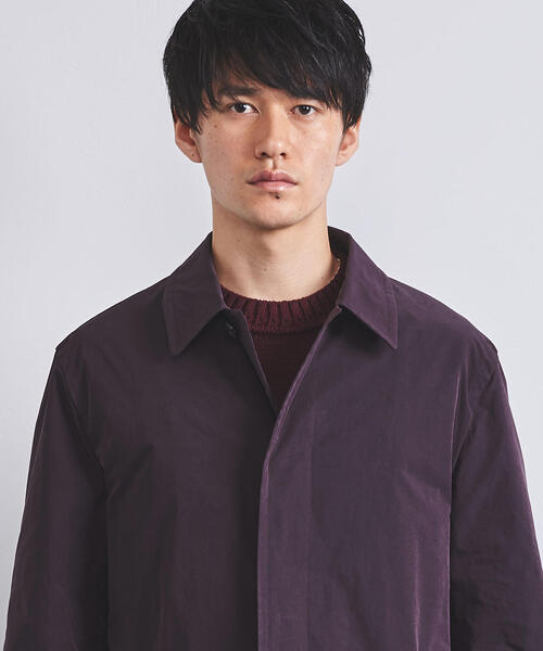 UNITED ARROWS（ユナイテッドアローズ）の「UASB ポリエステル ナイロン バルカラー コート◆（ステンカラーコート・メンズ・ベージュ/ネイビー/ワインレッド・L/XL/S/M）」の8枚目の写真