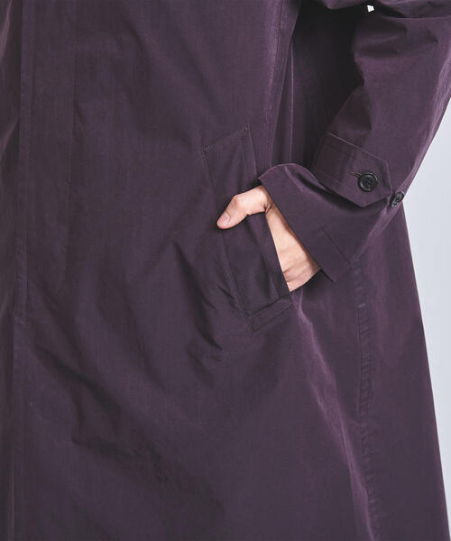 UNITED ARROWS（ユナイテッドアローズ）の「UASB ポリエステル ナイロン バルカラー コート◆（ステンカラーコート・メンズ・ベージュ/ネイビー/ワインレッド・L/XL/S/M）」の13枚目の写真