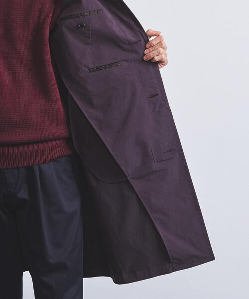 UNITED ARROWS（ユナイテッドアローズ）の「UASB ポリエステル ナイロン バルカラー コート◆（ステンカラーコート・メンズ・ベージュ/ネイビー/ワインレッド・L/XL/S/M）」の15枚目の写真