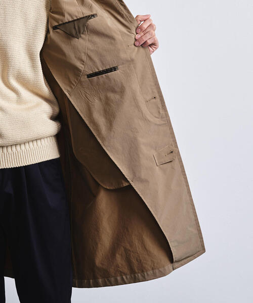 UNITED ARROWS（ユナイテッドアローズ）の「UASB ポリエステル ナイロン バルカラー コート◆（ステンカラーコート・メンズ・ベージュ/ネイビー/ワインレッド・L/XL/S/M）」の11枚目の写真