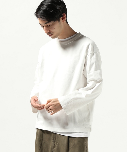 JOURNAL STANDARD J.S HOMESTEAD(ジャーナルスタンダードホームステッド)の「WIDE SILHOUETTE FULL LENGTH L/S #(Tシャツ/カットソー・メンズ・ホワイト/ブラウン/グレー/オレンジ/マスタード・SMALL/MEDIUM/LARGE)」の1枚目の写真