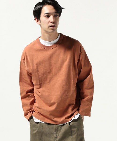JOURNAL STANDARD J.S HOMESTEAD(ジャーナルスタンダードホームステッド)の「WIDE SILHOUETTE FULL LENGTH L/S #(Tシャツ/カットソー・メンズ・ホワイト/ブラウン/グレー/オレンジ/マスタード・SMALL/MEDIUM/LARGE)」の5枚目の写真