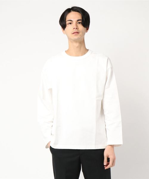 JOURNAL STANDARD J.S HOMESTEAD(ジャーナルスタンダードホームステッド)の「WIDE SILHOUETTE FULL LENGTH L/S #(Tシャツ/カットソー・メンズ・ホワイト/ブラウン/グレー/オレンジ/マスタード・SMALL/MEDIUM/LARGE)」の6枚目の写真