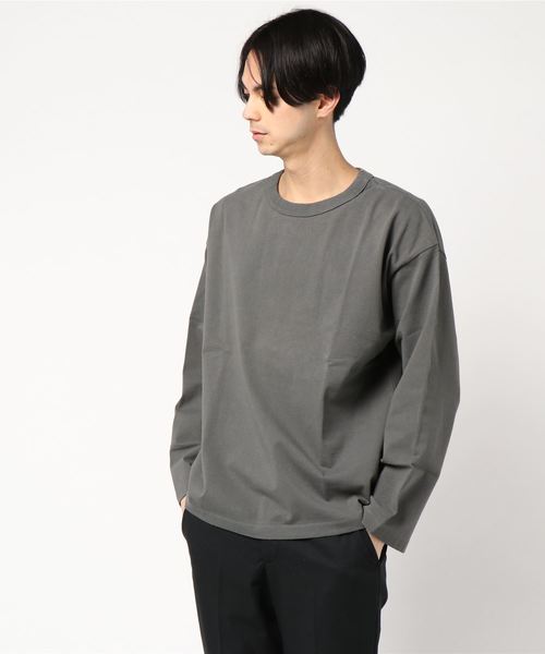 JOURNAL STANDARD J.S HOMESTEAD(ジャーナルスタンダードホームステッド)の「WIDE SILHOUETTE FULL LENGTH L/S #(Tシャツ/カットソー・メンズ・ホワイト/ブラウン/グレー/オレンジ/マスタード・SMALL/MEDIUM/LARGE)」の7枚目の写真