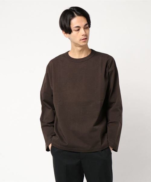 JOURNAL STANDARD J.S HOMESTEAD(ジャーナルスタンダードホームステッド)の「WIDE SILHOUETTE FULL LENGTH L/S #(Tシャツ/カットソー・メンズ・ホワイト/ブラウン/グレー/オレンジ/マスタード・SMALL/MEDIUM/LARGE)」の8枚目の写真