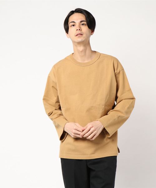 JOURNAL STANDARD J.S HOMESTEAD(ジャーナルスタンダードホームステッド)の「WIDE SILHOUETTE FULL LENGTH L/S #(Tシャツ/カットソー・メンズ・ホワイト/ブラウン/グレー/オレンジ/マスタード・SMALL/MEDIUM/LARGE)」の9枚目の写真