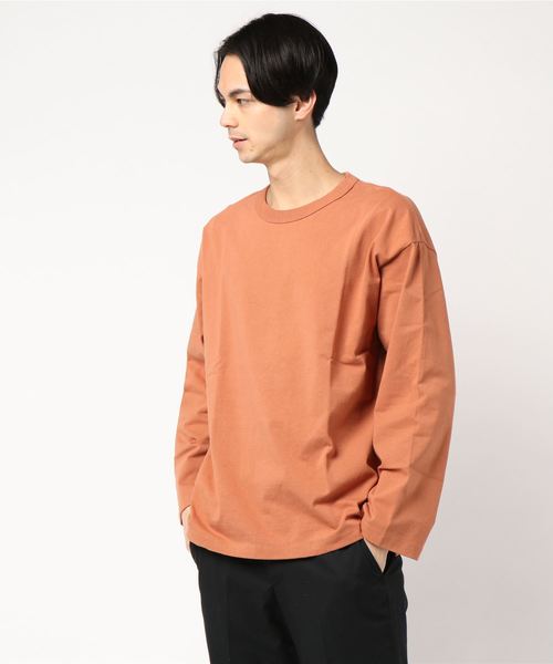 JOURNAL STANDARD J.S HOMESTEAD(ジャーナルスタンダードホームステッド)の「WIDE SILHOUETTE FULL LENGTH L/S #(Tシャツ/カットソー・メンズ・ホワイト/ブラウン/グレー/オレンジ/マスタード・SMALL/MEDIUM/LARGE)」の10枚目の写真