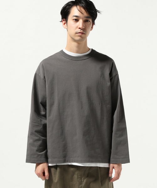 JOURNAL STANDARD J.S HOMESTEAD(ジャーナルスタンダードホームステッド)の「WIDE SILHOUETTE FULL LENGTH L/S #(Tシャツ/カットソー・メンズ・ホワイト/ブラウン/グレー/オレンジ/マスタード・SMALL/MEDIUM/LARGE)」の11枚目の写真