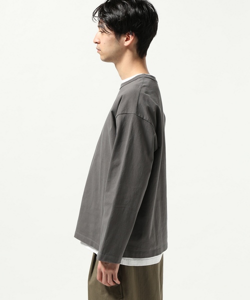 JOURNAL STANDARD J.S HOMESTEAD(ジャーナルスタンダードホームステッド)の「WIDE SILHOUETTE FULL LENGTH L/S #(Tシャツ/カットソー・メンズ・ホワイト/ブラウン/グレー/オレンジ/マスタード・SMALL/MEDIUM/LARGE)」の12枚目の写真
