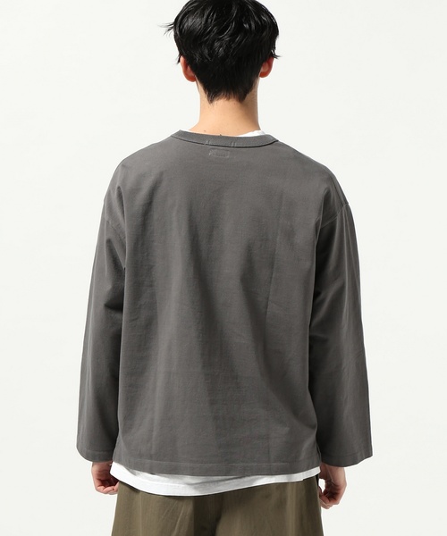 JOURNAL STANDARD J.S HOMESTEAD(ジャーナルスタンダードホームステッド)の「WIDE SILHOUETTE FULL LENGTH L/S #(Tシャツ/カットソー・メンズ・ホワイト/ブラウン/グレー/オレンジ/マスタード・SMALL/MEDIUM/LARGE)」の13枚目の写真