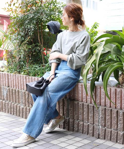 reca（レカ）の「ボートネック ボリュームスウェットカットソー（スウェット・レディース・ベージュ/ネイビー/ライトグレー/オフホワイト/ピンク/カーキ/アイボリー/モカ/ベージュ系その他/ラベンダー/ブラウン系その他/ベージュ系その他2・FREE）」の15枚目の写真