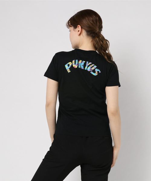 PUNYUS（プニュズ）の「ピンクサウルスTシャツ（Tシャツ/カットソー・レディース・ブラック/ブルー・1/2/4/3）」の4枚目の写真