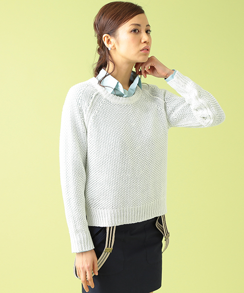 B:MING by BEAMS（ビーミングバイビームス）の「○＜InRed 5月号掲載＞＜LEE 5月号掲載＞ビーミング by ビームス / 透かし編みプルオーバー（ニット/セーター・レディース・ホワイト/イエロー/サックスブルー/ブルー系その他・ONE SIZE）」の19枚目の写真