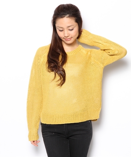 B:MING by BEAMS（ビーミングバイビームス）の「○＜InRed 5月号掲載＞＜LEE 5月号掲載＞ビーミング by ビームス / 透かし編みプルオーバー（ニット/セーター・レディース・ホワイト/イエロー/サックスブルー/ブルー系その他・ONE SIZE）」の4枚目の写真