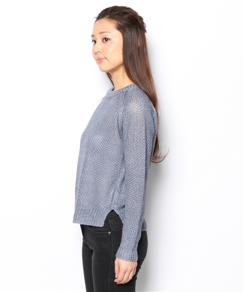 B:MING by BEAMS（ビーミングバイビームス）の「○＜InRed 5月号掲載＞＜LEE 5月号掲載＞ビーミング by ビームス / 透かし編みプルオーバー（ニット/セーター・レディース・ホワイト/イエロー/サックスブルー/ブルー系その他・ONE SIZE）」の5枚目の写真