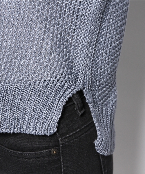 B:MING by BEAMS（ビーミングバイビームス）の「○＜InRed 5月号掲載＞＜LEE 5月号掲載＞ビーミング by ビームス / 透かし編みプルオーバー（ニット/セーター・レディース・ホワイト/イエロー/サックスブルー/ブルー系その他・ONE SIZE）」の7枚目の写真