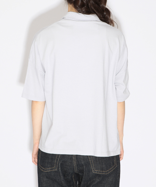 BEAMS BOY(ビームスボーイ)の「○BEAMS BOY / BIG ショート丈 ポロ(ポロシャツ・レディース・ライトグレー/ネイビー/ホワイト・ONE SIZE)」の7枚目の写真