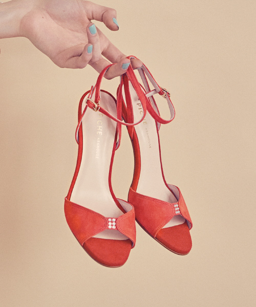 PICHE ABAHOUSE(ピシェ アバハウス)の「セパレートビジューサンダル(サンダル・レディース・オレンジ/ブラック/グレイッシュベージュ・34/40/37/35/38/39/36)」の11枚目の写真