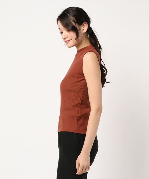 FREE'S MART(フリーズマート)の「ランダムピッチテレコノースリーブハイネックカットソー(Tシャツ/カットソー・レディース・ブラウン/ブラック/ホワイト系その他/ブルー・FREE)」の7枚目の写真