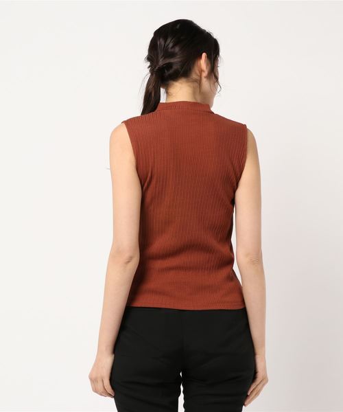 FREE'S MART(フリーズマート)の「ランダムピッチテレコノースリーブハイネックカットソー(Tシャツ/カットソー・レディース・ブラウン/ブラック/ホワイト系その他/ブルー・FREE)」の8枚目の写真