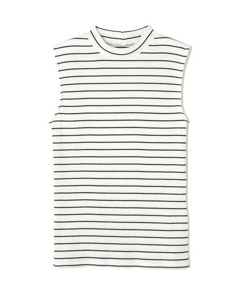 FREE'S MART(フリーズマート)の「ランダムピッチテレコノースリーブハイネックカットソー(Tシャツ/カットソー・レディース・ブラウン/ブラック/ホワイト系その他/ブルー・FREE)」の13枚目の写真