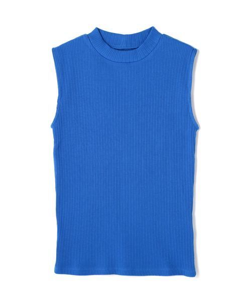 FREE'S MART(フリーズマート)の「ランダムピッチテレコノースリーブハイネックカットソー(Tシャツ/カットソー・レディース・ブラウン/ブラック/ホワイト系その他/ブルー・FREE)」の6枚目の写真