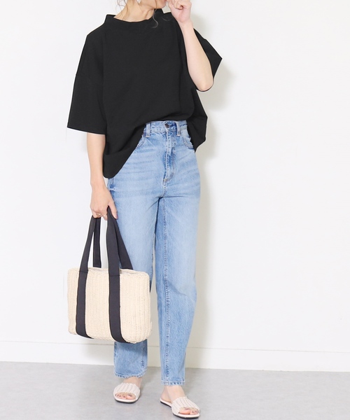 reca(レカ)の「スタンドカラーカットソー(Tシャツ/カットソー・レディース・ブラック/オフホワイト/カーキ・FREE)」の4枚目の写真