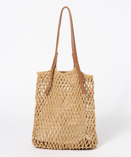 Heather（ヘザー）の「メッシュトート　842981（トートバッグ・レディース・アイボリー/ブラウン・ONE SIZE）」の4枚目の写真