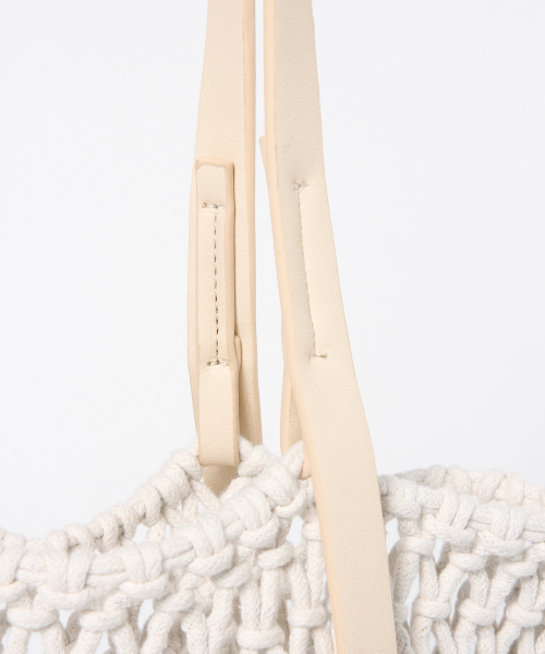 Heather（ヘザー）の「メッシュトート　842981（トートバッグ・レディース・アイボリー/ブラウン・ONE SIZE）」の6枚目の写真