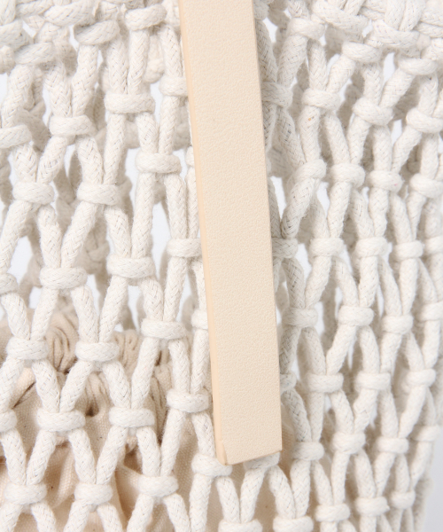 Heather（ヘザー）の「メッシュトート　842981（トートバッグ・レディース・アイボリー/ブラウン・ONE SIZE）」の3枚目の写真