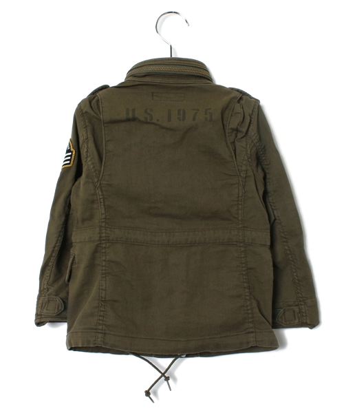JOEY HYSTERIC(ジョーイヒステリック)の「U.S 1975 pt M-65 JK(ミリタリージャケット・キッズ・カーキ/アーミー・MEDIUM/SMALL)」の3枚目の写真