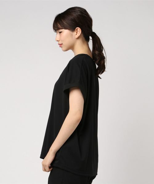 EVLOVE(イヴロヴ)の「【接触冷感】強撚スムースブラウソー(シャツ/ブラウス・レディース・ブラック/ネイビー/ブルー/モカ・15号/17号)」の5枚目の写真