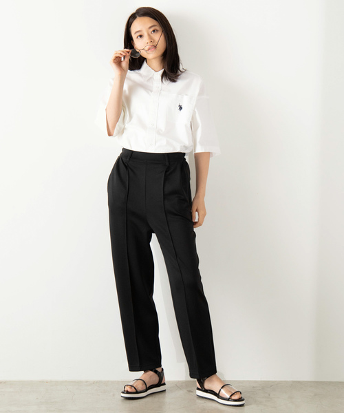 U.S. POLO ASSN.（ユーエスポロアッスン）の「∴WEGO/U.S. POLO ASSN.別注ビッグシルエットシャツ（シャツ/ブラウス・レディース・ブルー系その他4/ベージュ/ホワイト・FREE）」の5枚目の写真