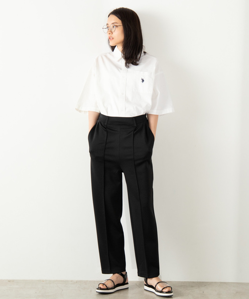 U.S. POLO ASSN.（ユーエスポロアッスン）の「∴WEGO/U.S. POLO ASSN.別注ビッグシルエットシャツ（シャツ/ブラウス・レディース・ブルー系その他4/ベージュ/ホワイト・FREE）」の6枚目の写真