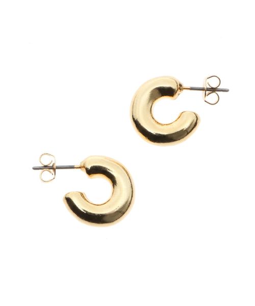 Ungrid（アングリッド）の「メタルカーブミニピアス（ピアス（両耳用）・レディース・シルバー/ゴールド・FREE）」の3枚目の写真