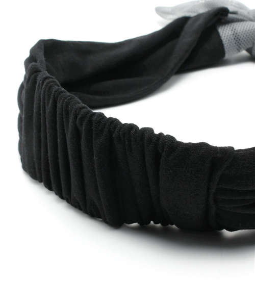 Kastane（カスタネ）の「【Kastane】メッシュヘアリボン（ヘアバンド・レディース・ブルー系その他/ブラック系その他・FREE）」の4枚目の写真