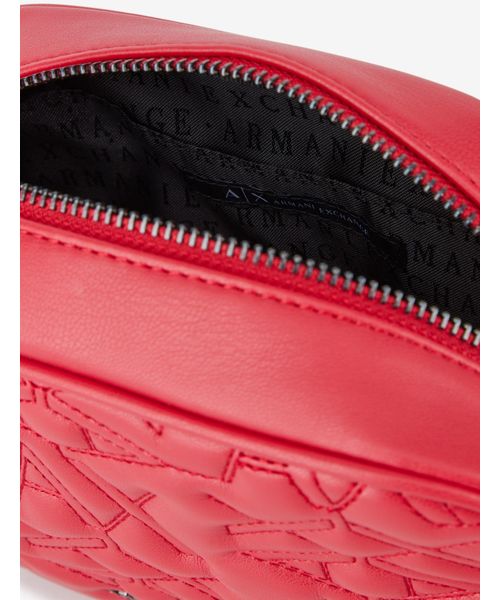 ARMANI EXCHANGE(アルマーニエクスチェンジ)の「【A|Xアルマーニ エクスチェンジ】エンボスAXロゴステッチ ミニショルダーバッグ(ショルダーバッグ・レディース・ブラック/レッド・FREE)」の9枚目の写真