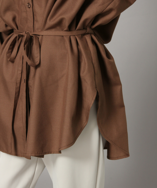 LOWRYS FARM（ローリーズファーム）の「ＴＲブラウジングチュニック　854875（シャツ/ブラウス・レディース・ベージュ/ブラウン/ミント・FREE）」の10枚目の写真